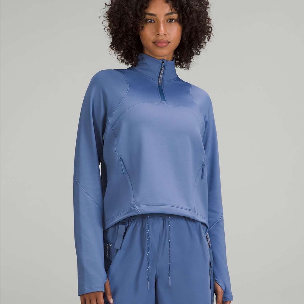 lululemon athletica Blue Half-Zip Sweatshirt